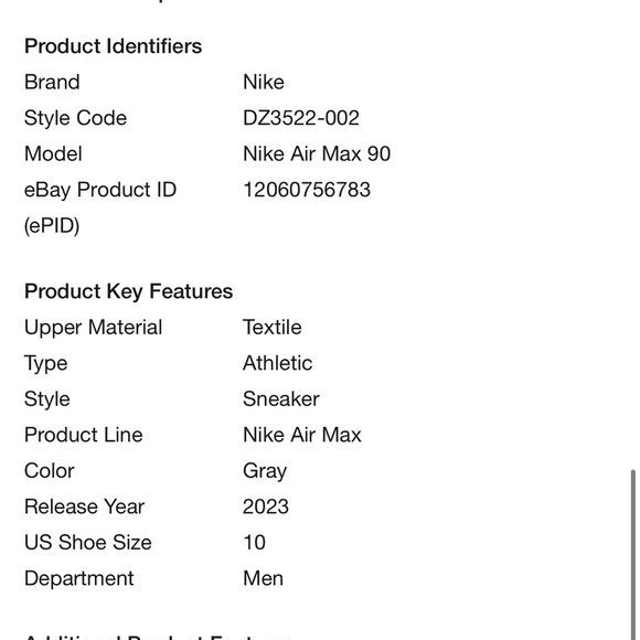 Nike Air Max Sneakers in Black and White - Picture 7 of 7